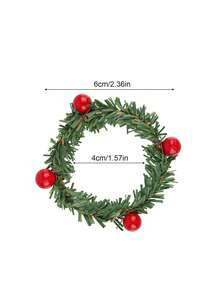 10 piezas Juego de Anillos para Servilletas Navideños, Soporte para Servilletas Corona de Bayas Rojas, Anillos para Servilletas Navideños para Decoraciones de Mesa de Navidad, Cenas y Bodas de Invierno