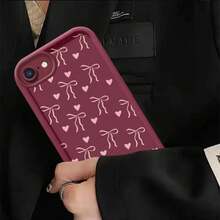 Suitable For IPhone SE (2020) Phone Case Pink Bow Girl Anti-Collision Design Friend Gift Retro Durable Colorful Texture Soft Cute Non-Slip Graffiti Simple Creative Shockproof Lightweight Multi-Functional High-Value Couple Fashion Unique Exquisite Funny Cartoon Pattern  Cute Elegant Anti-Stain Niche Casual Cute - Rượu vang đỏ - Xem 8