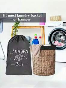 Extra Large Multifunctional Travel Laundry Bag With Drawstring, Durable Dirty Clothes Storage Bag, Laundry/Storage/Shopping/Moving Storage Bag, Easy To Install Laundry Basket, Travel Essential, Multiple Colors Available, Clear Patterns, Drawstring Closure, Tear-Resistant High-Quality Polyester, Foldable, Suitable For Travel, Dormitory, Cruise, Storage, Laundry Bag, Storage Bag - Optional - View 3