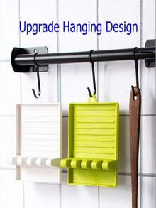 3pcs Kitchen Spatula Rack, Spoon/Chopsticks/Lid Storage Pad, Multi-Functional Household Storage Rack, 4 Card Slot Stove Appliance Bracket Easy To Clean, With Hanging Holes For Hanging And Draining, Multi-Functional Kitchen Storage Rack - Spatula, Spoon And Lid Hanging Rack | Household And Camper Countop Storage Rack, Practical Hook (Color Random)