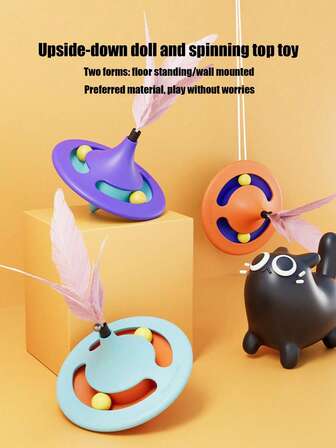 3 Stücke - Becher Spitze Katz Spielstab, Kätzchen erfreuen sich, Federspielzeug, Katzen interaktives biss-resistentes Spielzeug, Katzenstab Spielzeug, Beißspielzeug