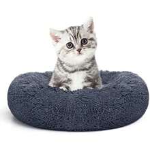 MIXJOY Orthopedic Dog Bed Comfortable Donut Cuddler Round Pet Beds Ultra Soft Washable Dog And Cat Cushion (20''/23''/30'') (23'', )(XS(20''x 20'') Grey-Blue) - Type4 - 查看 1