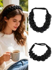 Handmade Braided Hair Band Made Of Artificial Hair Strands. Versatile And Elegant Accessory For Daily Use. Suitable For Women. Perfect For Halloween Celebrations. - Multicolor - View 11