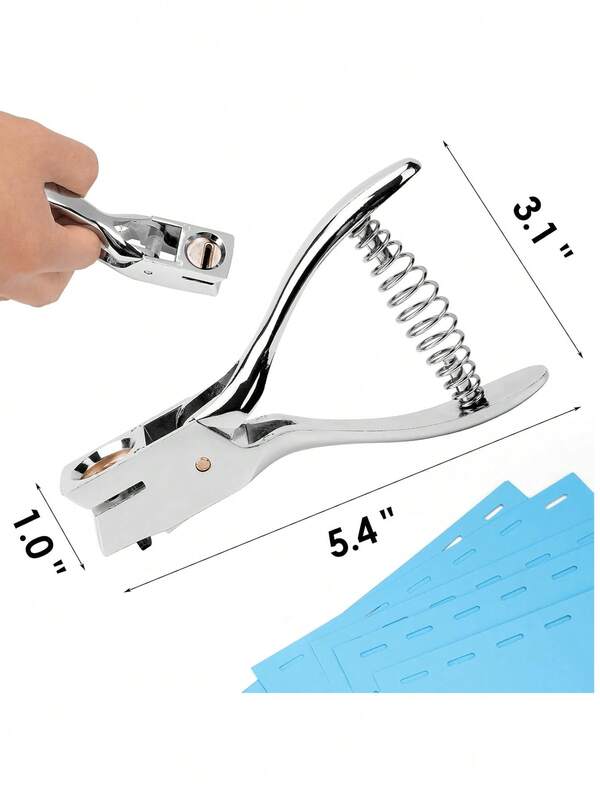 1-Piece Manual Oval Hole Punch For PVC Cards - Handheld Metal Badge Puncher With 15mm X 3mm Slot (No Burrs) - Professional Tool For ID Cards, Photo Badges & Scrapbooking - Office Supplies Essential, Event Staff Gear, Craft Workshop Tool, School Project Helper, Small Business Tag Maker