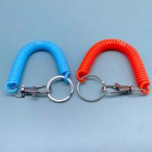 10pcs/2pcs Colorful Retractable Spring Coil Keychain, Back To School ID Card Key Chain, Phone Case Lanyard, Safety Keyring, Referee Whistle With Stretchy Coil Wrist Strap, Metal Lobster Clasp, Suitable For Girls, Phone Wallet, Holiday Gifts Christmas Bag Charms Car Accessaries Teacher Friend Sister Gift Ideas