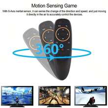 Replacement Remote Control For Android TV Box, Smart TV, Universal 2.4G Wireless TV Remote With Voice Remote, Air Mouse Remote And Motion Sensing Game For PC,Projector, G10S, Black - Black - View 4