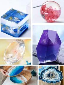 8.1/16.9oz Epoxy Resin Kit - Crystal ClearEpoxy Resin Kit & Hardener For DIY Art, Mold Casting, Wood, Jewelry Making, Coasters, TableTop, Countertop Coating - Heat & UV Resistant - Epoxy Resin - View 5