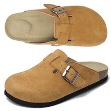 Outdoor Slides Women Stylish And Versatile Slippers Flat Shoes With Comfort Cork Footbed For Outdoor Comfort And Elegance Summer Slides Shoes Sandals For Women Flat Walking Travel - 棕色 - 查看 7