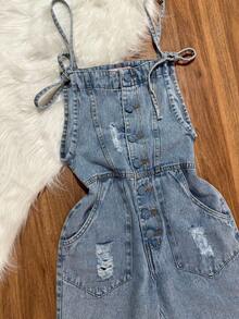 Women's Jeans Overalls Women's Jeans Dungarees - Biru - View 3