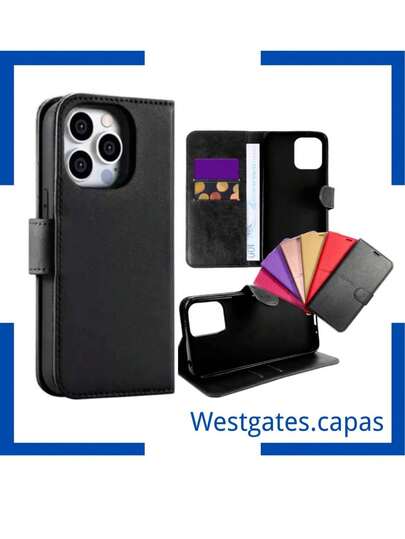 Capa Carteira filp cover Couro Sintetico compatível com IPhone7 8 XS XR XSMAX 11 12 13 14 15 16 17 plus pro max 17 air 16E