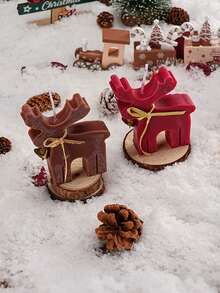 1 pièce Bougie parfumée au cerf de Noël, bougie pour ambiance de fête de Noël, décoration de bureau, décoration de sapin de Noël, décoration d'ambiance de fête de Noël, décorations de Noël, cadeau de Noël, décoration de Noël, décoration de chambre, décoration de maison, cadeaux de Noël, bougies de Noël, parfum de Noël