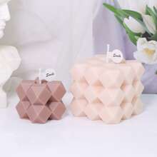 Ensemble de moules géométriques multicolores pour la coulée de résine. Moules en silicone en forme de cube, pilier et carré pour la fabrication de bougies parfumées en cire de soja, savon DIY