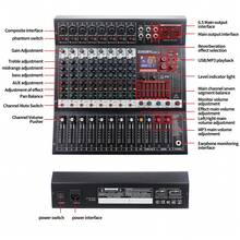 8/12-Channel Bluetooth Studio Audio Mixer 99 Bit DSP Digital Processor W/USB MP3 For PC Recording Input, XLR Microphone Jack, 48V Power, For Professional And Beginners DJ Mixer - US A Type Plug(110-127V) - View 9