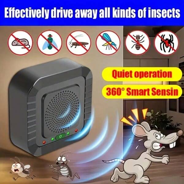 2/4pcs Indoor Electronic Pest Repeller With Ultrasonic USB Plug, Specially Designed To Repel Pests Like Fleas, Mosquitoes, Mice, Rats, Spiders, Ants And Cockroaches. Solution, And Reliable For Home And Office Pest Control.