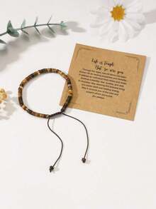 Inspirational Gifts Bracelets For Women Healing Natural Stone Bracelets - Get Well Soon Gifts For Women Best Friends Sister Girls - Life Is Tough But So Are You Bracelet - A-a 碧玉石-生活艱難 - 查看 5