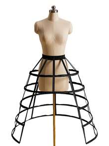 قطعة واحدة تنورة داخلية للنساء سوداء وبيضاء للاستخدام على مدار السنة، تنورة داخلية قصيرة صيفية قابلة للتنفس، تنورة داخلية منفوشة، تنورة داخلية لولوليتا، تنورة داخلية ضخمة وفخمة لفستان الزفاف، تنورة داخلية ب- 5 حلقات من الصلب، تنورة داخلية متعددة الطبقات مع هيكل سلكي مجوف، تنورة داخلية بأسلوب باروك وروكوكو قابلة للتعديل، مناسبة للأعراس والحفلات والعروض والكوسبلاي - متعدد الألوان - مشاهدة 3