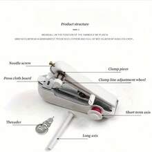 1pc Portable Mini Manual Sewing Machine, Handheld Household Compact Sewing, Small Sewing Machine, No Power Needed