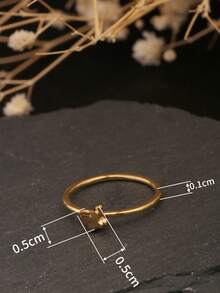 1pc Luxury 24K Gold Bowknot Ring, Suitable As Valentine's Day, Mother's Day, Wife's Gift