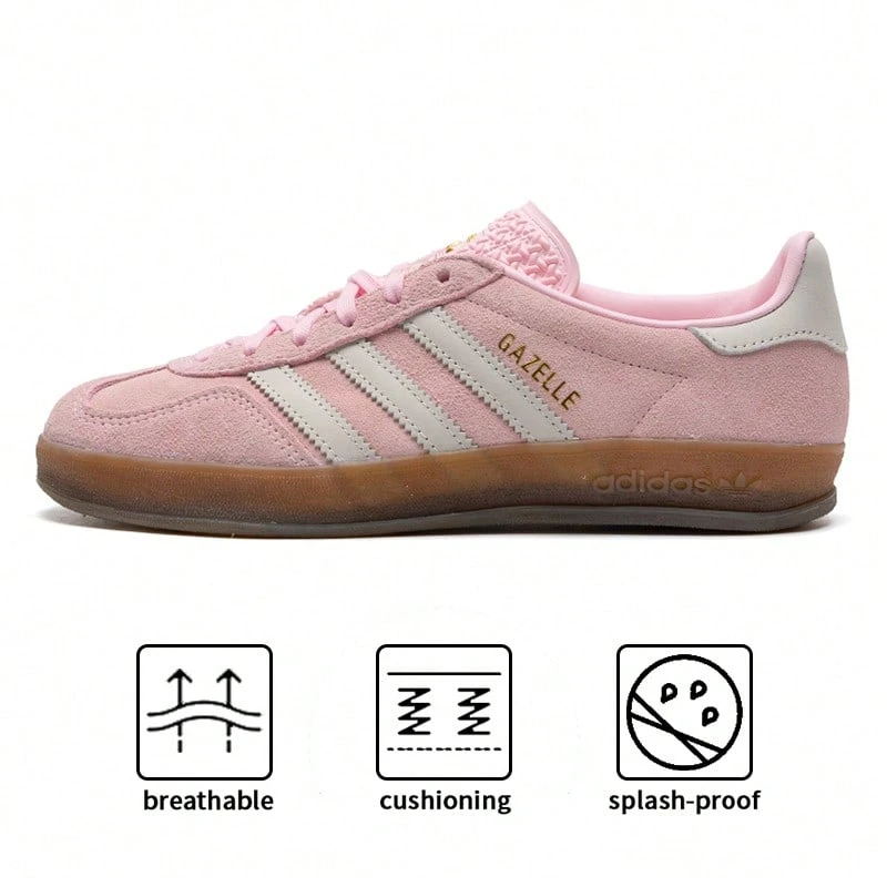 Adidas Originals Gazelle Indoor W 低帮轻便女式休闲运动鞋 JI2716 - 粉/白 - 查看 1