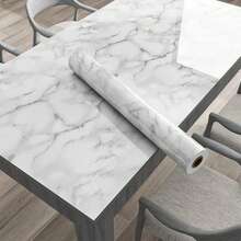 1 Stück Marmor Klebefolie, grau selbstklebende Tischplattenabdeckung, zufälliges Muster aus Formen und Streifen, einfache Montage für Küchenarbeitsplatten und Möbel