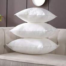 Quilted Cushions, 1 Or 2 Hollow Fiber Filling, Soft, Fluffy Filling, Home And Outdoor Decor For Sofa, Bed, Car, Travel. Various Sizes: 30 X 50, 40 X 40, 45 X 45, 40 X 60, 50 X 50, 60 X 60, 50 X 70. - 白色 - 查看 3