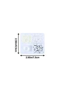 Acrylic Round Beads Box Kit, Pearl Beads Kit For Jewelry Making, DIY Bracelets Necklaces Rings, Friendship Gifts Mobile Phone Pendant Decorate Accessories