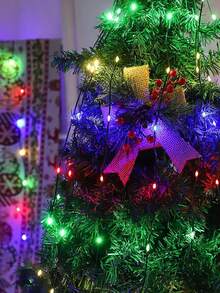 1 Stück 320 LED warmweiß/bunt/weiß wasserdichte Kupferdraht Rundvorhang Lichterkette, USB betrieben, 8 Beleuchtungsmodi, geeignet für Hof, Terrasse, Garten, Hochzeit, Weihnachtsbaum, Wand, Party, Thanksgiving Dekoration