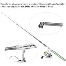 RiToEasysports Kit de Caña de Pescar, Combo de Rueda de Carrete de Caña de Pescar Portátil Retráctil de Bolsillo con Forma de Bolígrafo para Pesca de Agua Dulce y Agua Salada - Verde - Ver 5