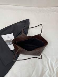 2025 New Large Capacity Simple Shoulder Handbag For Women - Coffee - View 11