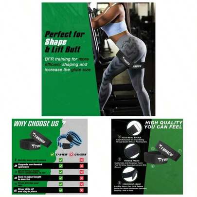 Occlusion Bands Women Glutes Hip Building, Blood Flow Restriction Bands BFR Bundle Booty Bands, Best Fabric Resistance Bands Exercising Your Butt, Squat, Thigh, Fitness