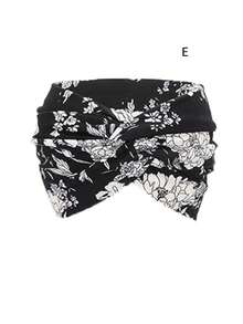 1 pieza Diadema ancha de estilo bohemio para mujer, turbante extra grande, diadema para hacer ejercicio, diadema de moda para yoga, accesorios para el cabello grueso y retorcido