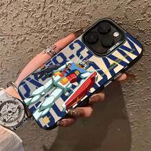 Estuche de teléfono compatible con G-Gundams para 16, 15, 14, 13, 12, 11 Pro, X, XR, XS, 8 y 12 Plus, con una funda trasera mate y anti-caída.17  17promax - Negro - Ver 2