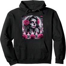 Dia De Los Muertos Mexicos Deaths Wo Pullover Hoodie - Black 5 - View 1