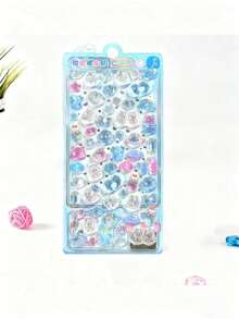 2/1 miếng dán 3D dễ thương, miếng dán bong bóng kim cương, nghệ thuật dán thủ công, đồ trang trí hành lý, đồ chơi thủ công, quà tặng, màu sắc và kiểu dáng ngẫu nhiên - Màu xanh bạc hà - Xem 6