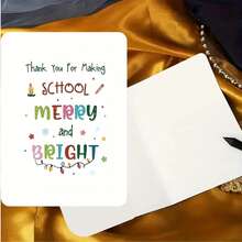圣诞快乐，教师感谢卡 - 年终问候感谢老师，学生的课堂礼物 - 均碼 - 查看 5