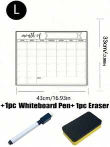 Dry Erase Fridge Magnetic Calendar, White Board Magnetic Calendar For Refrigerator, Monthly Family Planner Memo Planning Menu Magnetic Calendar, Fridge Calendar, Magnetic Dry Erase Calendar, Kitchen Decor, Monthly Planner For Refrigerator Planners, Refrigerator Accessories For Chore Chart & Menu Planning(Various Sizes)