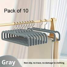 20/10/5/1 Stück Samt Hosenbügel, Kleiderständer Samt Hosenbügel mit 360° drehbaren Haken, platzsparender Kleiderschrank Organizer, rutschfeste Beschichtung, multifunktional für Jeans, Schals, BHs und Handtücher Aufbewahrung und Aufhängen - Verschiedenfarbig - Übersicht 7