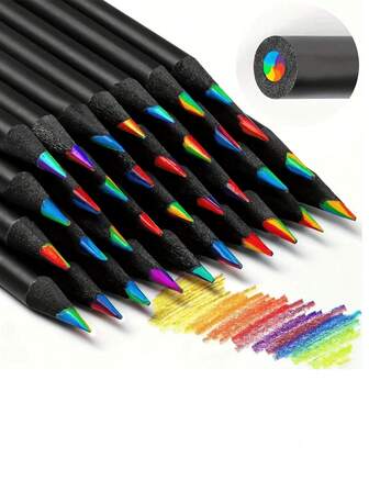 Penne magiche arcobaleno a gradiente - Pennarelli vibranti per disegnare e dipingere, forniture creative kawaii per scrittura e arte
