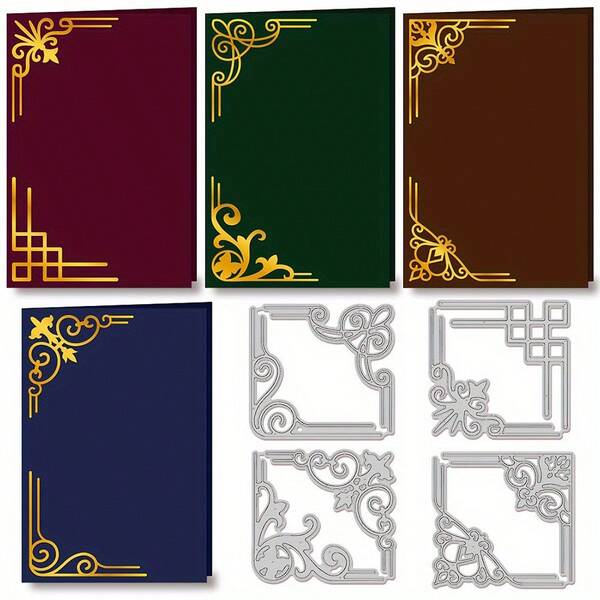 1 قالب معدني لقص الزهور والدانتيل بتصميم إطار نافذة قديم، مناسب للحرف اليدوية DIY للألبومات والبطاقات والتهنئة وديكور المنزل