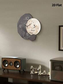 1 pieza Reloj de pared de arte abstracto de alta gama de 12 pulgadas/16 pulgadas, movimiento de cuarzo súper silencioso, sin sonido de tic-tac, adecuado para decoración de habitaciones, decoración del hogar, decoración de la sala de estar, decoración de paredes del dormitorio, decoración de paredes, decoración del aula