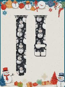 1pc Gingerbread Man Soft Elastic Breathable Comfortable Replacement Watch Band, Compatible With Samsung, Garmin, Honor Smartwatches, 38mm 40mm 41mm 45mm 44mm 42mm 46mm 49mm, Fashionable Casual Multi-Color Silicone Watch Strap Compatible With Apple Watch Ultra Series SE/11/10/9/8/7/6/5/4/3/2/1