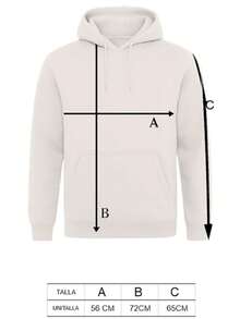 Sudadera con capucha gruesa para mujer Unitalla  con estampado , de estilo casual y sencillo, adecuada para otoño/invierno - Gris - Ver 4