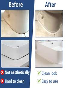 Bandă de etanșare autoadezivă pentru îmbinări de toaletă, impermeabilă și rezistentă la mucegai, bandă de etanșare autoadezivă pentru bucătărie și baie, bandă impermeabilă pentru baie, autocolant frumos pentru cusături pentru chiuveta de bucătărie, bandă autoadezivă impermeabilă din PVC: Păstrați chiuveta de baie, dușul, cada și toaleta etanșate și protejate! Potrivită pentru instalatori și contractori