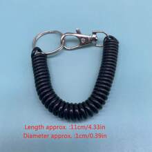 10pcs/2pcs Colorful Retractable Spring Coil Keychain, Back To School ID Card Key Chain, Phone Case Lanyard, Safety Keyring, Referee Whistle With Stretchy Coil Wrist Strap, Metal Lobster Clasp, Suitable For Girls, Phone Wallet, Holiday Gifts Christmas Bag Charms Car Accessaries Teacher Friend Sister Gift Ideas
