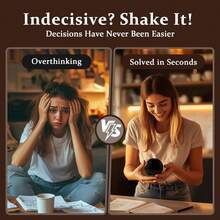 时尚圣诞礼物，复古八号球占卜球，答案随风飘动，新奇玩具，趣味礼物，神秘黑球，提问翻转即可获得答案 - 彩色 - 查看 5