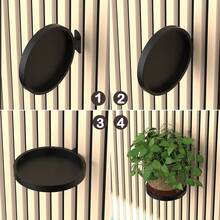 1pc Wall-Mounted Acoustic Panel Decorative Tray - Heavy Duty Floating Shelves Without Screws, 3-Tier Black Design, Modern Home Storage & Decor, Ideal For Plant Display And Stylish Organization, Shelving Decor, Sound Absorption Solution, Minimalist Decor, Easy To Install Shelves - Multicolor - View 4