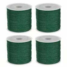 4 Rolls 50m/1968inch Silky Satin Cord Nylon String 0.8 Mm Chinese Knotting Cord, Nylon Beading Thread For Bracelets, Necklaces, Wind Chime, Macrame Crafts, Drawstring Bags, Multicolor Beading String(Random P)