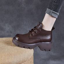 Women Ankle Boots & Booties - 深棕色加絨 - 查看 2