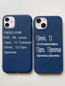 Minimalist Solid Color Large Hole Candy Phone Case, Matte Creative Shock-Resistant Phone Cover Compatible With Apple 11 12 13 14 15 16 Plus 13 Pro Max XR 16 14 Plus 14 Pro Max 13 Pro Mini, With Lanyard Waterproof Anti-Fall Scratch Resistant - Xanh đậm - Xem 5