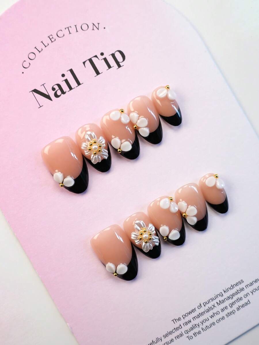 10 miếng dán móng tay ngắn thủ công, kiểu dáng dễ thương dành cho bé gái, hình hạnh nhân, phù hợp cho phụ nữ và bé gái sử dụng trong các dịp lễ hội và tiệc tùng, móng giả có thể tái sử dụng, kèm theo 1 dũa móng mini và 1 miếng dán tự dính. - Nhiều màu - Xem 1
